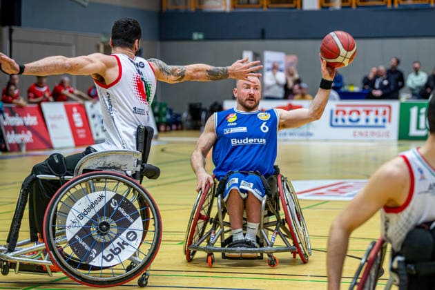 IWBF ChampionsCup; RSV Lahn-Dill - BBK Bidaideak Bilbao, 07.02.26 Jannik Blair (RSV Lahn-Dill, 6), Maunuel Lorenzo (BKK Bidaideak Bilbao, 7) IWBF ChampionsCup; Fenerbahce Istanbul - RBC Köln 99ers: Wetzlar, 07.02.26 Copyright: xBEAUTIFULxSPORTS Roeczeyx