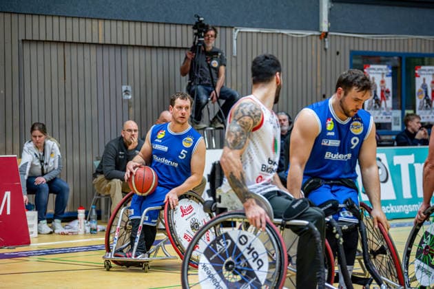 IWBF ChampionsCup; RSV Lahn-Dill - BBK Bidaideak Bilbao, 07.02.26 Michael Paye (RSV Lahn-Dill, 5), Matthias Güntner (RSV Lahn-Dill, 9), Pablo Lavandeira (BKK Bidaideak Bilbao, 21) IWBF ChampionsCup; Fenerbahce Istanbul - RBC Köln 99ers: Wetzlar, 07.02.26 Copyright: xBEAUTIFULxSPORTS Roeczeyx