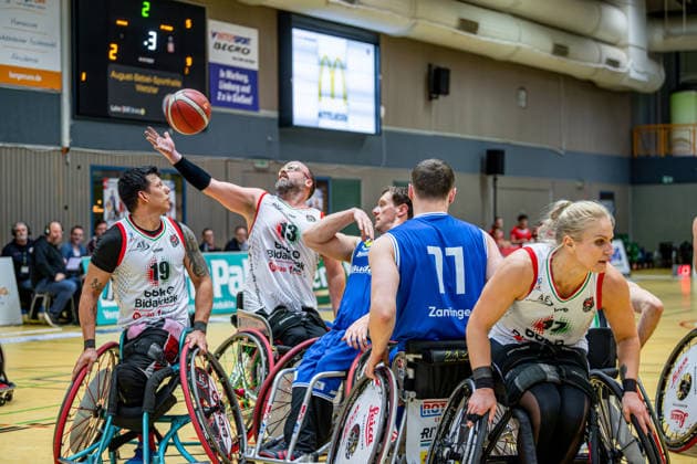 IWBF ChampionsCup; RSV Lahn-Dill - BBK Bidaideak Bilbao, 07.02.26 Asier Garcia (BKK Bidaideak Bilbao, 13), Jhon Hernandez (BKK Bidaideak Bilbao, 19), Michael Paye (RSV Lahn-Dill, 5), Quinten Zantinge (RSV Lahn-Dill, 11), Kathleen Dandeneau (BKK Bidaideak Bilbao, 17) IWBF ChampionsCup; Fenerbahce Istanbul - RBC Köln 99ers: Wetzlar, 07.02.26 Copyright: xBEAUTIFULxSPORTS Roeczeyx