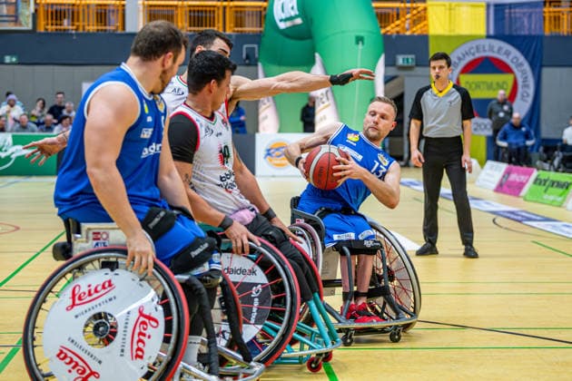 IWBF ChampionsCup; RSV Lahn-Dill - BBK Bidaideak Bilbao, 07.02.26 Thomas Böhme (RSV Lahn-Dill, 13), Maunuel Lorenzo (BKK Bidaideak Bilbao, 7), Jhon Hernandez (BKK Bidaideak Bilbao, 19), Matthias Güntner (RSV Lahn-Dill, 9) IWBF ChampionsCup; Fenerbahce Istanbul - RBC Köln 99ers: Wetzlar, 07.02.26 Copyright: xBEAUTIFULxSPORTS Roeczeyx