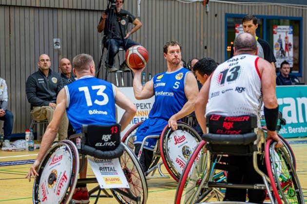 IWBF ChampionsCup; RSV Lahn-Dill - BBK Bidaideak Bilbao, 07.02.26 Michael Paye (RSV Lahn-Dill, 5), Thomas Böhme (RSV Lahn-Dill, 13), Jhon Hernandez (BKK Bidaideak Bilbao, 19), Asier Garcia (BKK Bidaideak Bilbao, 13) IWBF ChampionsCup; Fenerbahce Istanbul - RBC Köln 99ers: Wetzlar, 07.02.26 Copyright: xBEAUTIFULxSPORTS Roeczeyx