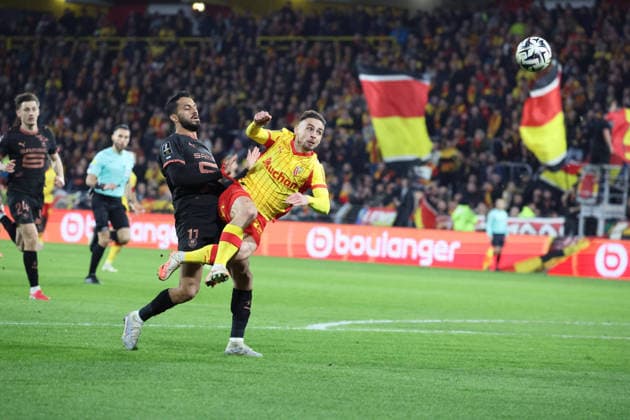 FOOTBALL : RC Lens vs Stade Rennais - Ligue 1 J21 - 07 02 2026 Ruben AGUILAR (RC Lens) et Mousa AL-TAMARI (Stade Rennais) lors du match RC Lens vs Stade Rennais, Ligue 1 J21, stade Bollaert-Delelis, le 7 fÃ vrier 2026 - photo Laurent Sanson PsnewZ  Copyright: xLaurentxSANSONx xPsnewZx