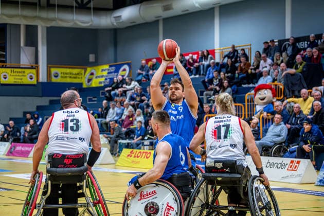 IWBF ChampionsCup; RSV Lahn-Dill - BBK Bidaideak Bilbao, 07.02.26 Matthias Güntner (RSV Lahn-Dill, 9), Jannik Blair (RSV Lahn-Dill, 6), Asier Garcia (BKK Bidaideak Bilbao, 13), Kathleen Dandeneau (BKK Bidaideak Bilbao, 17) IWBF ChampionsCup; RSV Lahn-Dill - BBK Bidaideak Bilbao: Wetzlar, 07.02.26 Copyright: xBEAUTIFULxSPORTS Roeczeyx