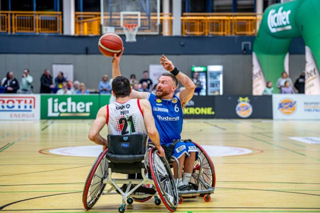 IWBF ChampionsCup; RSV Lahn-Dill - BBK Bidaideak Bilbao, 07.02.26 Jannik Blair (RSV Lahn-Dill, 6), Pablo Lavandeira (BKK Bidaideak Bilbao, 21) IWBF ChampionsCup; RSV Lahn-Dill - BBK Bidaideak Bilbao: Wetzlar, 07.02.26 Copyright: xBEAUTIFULxSPORTS Roeczeyx