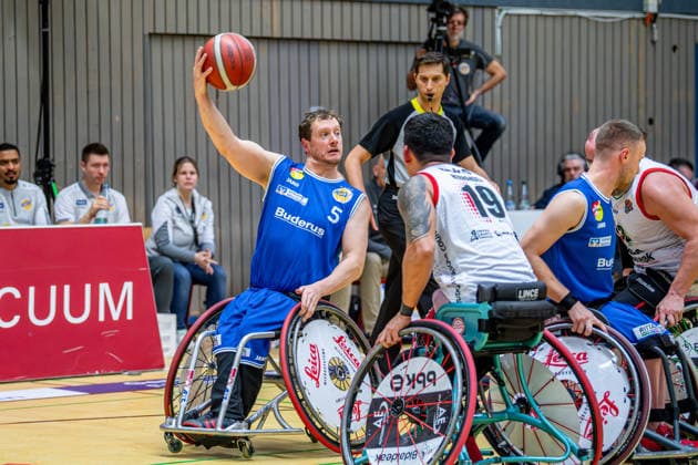 IWBF ChampionsCup; RSV Lahn-Dill - BBK Bidaideak Bilbao, 07.02.26 Michael Paye (RSV Lahn-Dill, 5), Jhon Hernandez (BKK Bidaideak Bilbao, 19), Thomas Böhme (RSV Lahn-Dill, 13), Asier Garcia (BKK Bidaideak Bilbao, 13) IWBF ChampionsCup; Fenerbahce Istanbul - RBC Köln 99ers: Wetzlar, 07.02.26 Copyright: xBEAUTIFULxSPORTS Roeczeyx