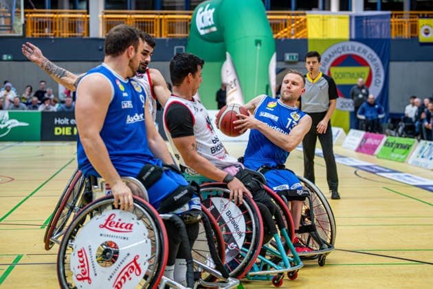 IWBF ChampionsCup; RSV Lahn-Dill - BBK Bidaideak Bilbao, 07.02.26 Thomas Böhme (RSV Lahn-Dill, 13), Jhon Hernandez (BKK Bidaideak Bilbao, 19), Maunuel Lorenzo (BKK Bidaideak Bilbao, 7), Matthias Güntner (RSV Lahn-Dill, 9) IWBF ChampionsCup; Fenerbahce Istanbul - RBC Köln 99ers: Wetzlar, 07.02.26 Copyright: xBEAUTIFULxSPORTS Roeczeyx