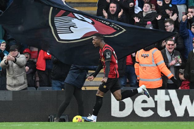 Bournemouth v Aston Villa, Premier League Goal 1-1 - Rayan (37) of AFC Bournemouth celebrates scoring the equalising goal during the Premier League match between Bournemouth and Aston Villa at the Vitality Stadium, Bournemouth, UK on 7 February 2026. Bournemouth Vitality Stadium Dorset UK Editorial use only DataCo restrictions apply See www.football-dataco.com , Copyright: xGrahamxHuntx PSI-23705-0187