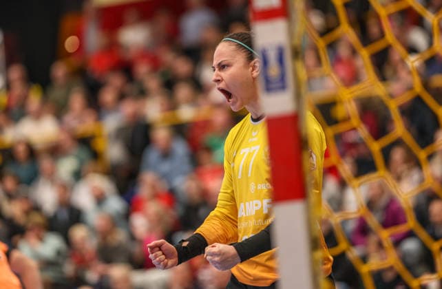 GER, Bensheim, HSG Bensheim Auerbach Flames vs TuS Metzingen, Alsco Handball Bundesliga Frauen, Handball, DHB, Spielzeit 2025 2026, Weststadthalle Bensheim, 16. Spieltag im Bild: Sara Suba (TuS Metzingen Handball 77), Jubel DFB DFL REGULATIONS PROHIBIT ANY USE OF PHOTOGRAPHS AS IMAGE SEQUENCES AND OR QUASI-VIDEO, 07.02.2026 Copyright: HMBxMedia HendrikxHamelau