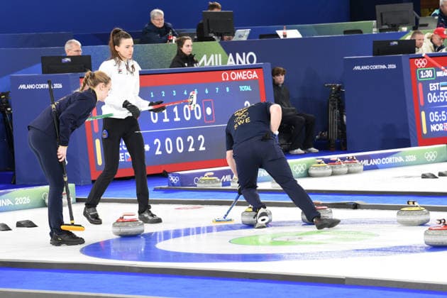 CORTINA, OLYMPICS, MIXED DOUBLES CURLING ITALY-SWEDEN, IN THE PHOTO Stefania Constantini  Copyright: xFRANCESCAxVIECELIx xipa-agency.netx xFrancescaxViecelix IPA_71082426 IPA_Agency_IPA71082426
