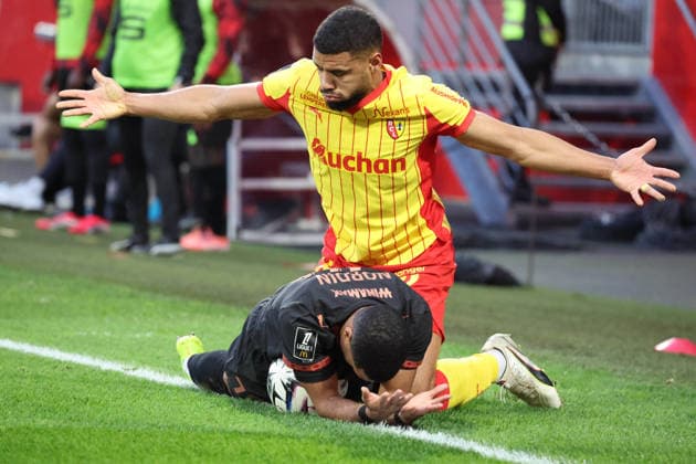 FOOTBALL : RC Lens vs Stade Rennais - Ligue 1 J21 - 07 02 2026 Matthieu UDOL (RC Lens) et Arnaud NORDIN (Stade Rennais) lors du match RC Lens vs Stade Rennais, Ligue 1 J21, stade Bollaert-Delelis, le 7 fÃ vrier 2026 - photo Laurent Sanson PsnewZ  Copyright: xLaurentxSANSONx xPsnewZx