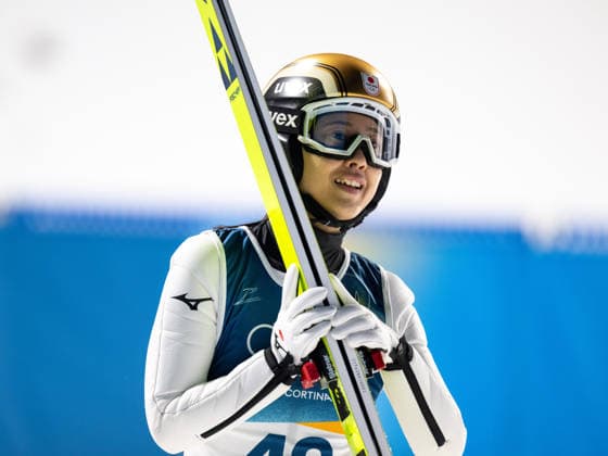 OLYMPICS - Winter Olympic Games, Olympische Spiele, Olympia, OS Milano Cortina 2026 VAL DI FIEMME,ITALY,07.FEB.26 - OLYMPICS, Ski jumping, Skispringen, Ski, nordisch - Winter Olympic Games Milano Cortina 2026, individual, normal hill, women. Image shows Nozomi Maruyama (JPN).  GEPAxpictures xOliverxLerch