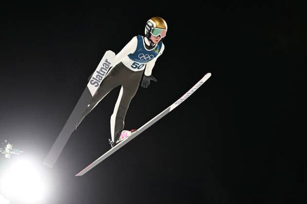 Nika Prevc of Slovenia during women s Ski jumping, Skispringen, Ski, nordisch Normal Hill Individual event at the Milano Cortina Winter Olympics in Predazzo Ski Jumping Stadium on February 7, 2026. - RONI REKOMAA Predazzo Italy EL_n5Fg25Hc  Copyright: xRonixRekomaax EL_n5Fg25Hc