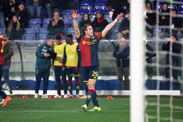 Serie A, Day 24, Stadio Ferraris, Genova, Genoa - Napoli, in the photo: exultation Colombo  Copyright: xGabrielexSiri IPAxSportx xipa-agency.netx xx IPA_71087497 IPA_Agency_IPA71087497
