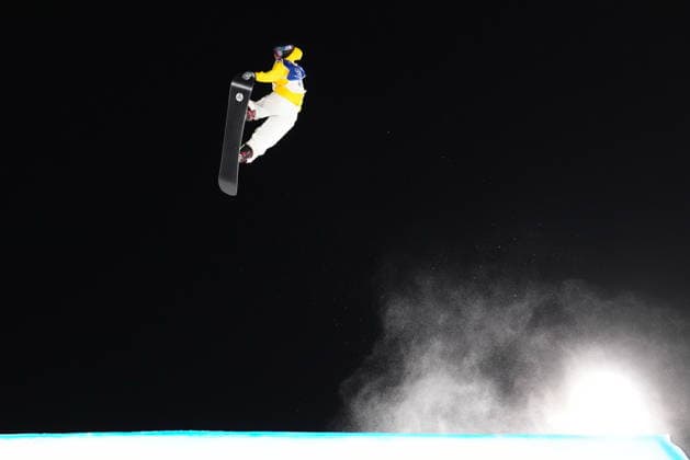 February 7, 2026, Livigno, Italy: Australia s Valentino Guseli hits a jump during the men s snowboard big air final during the Milano Cortina 2026 Winter Olympic Games, Olympische Spiele, Olympia, OS in Livigno, Italy, Saturday, Feb. 7, 2026. Canada News - February 7, 2026  - ZUMAc35_ 20260207_zaf_c35_065 Copyright: xSeanxKilpatrickx