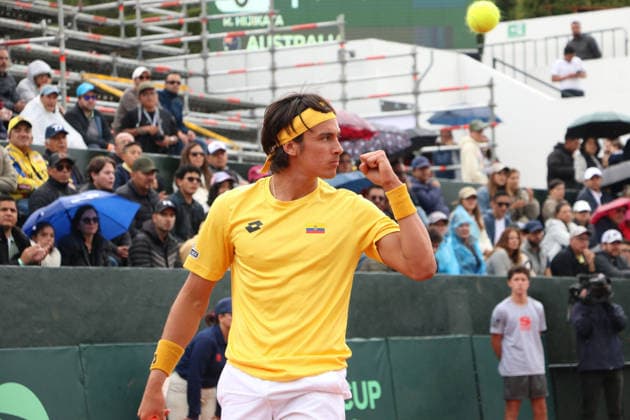 COPA DAVIS ECUADOR VS AUSTRALIA Quito, sabado 7de febrero del 2026 Copa Davis, primera ronda de clasificacion entre Ecuador vs. Australia, en el Quito Tenis Golf Club. Ãlvaro Guillen (ECU) vs Rinky Hijikata (BRA) Fotos : API Rolando Enriquez Quito Pichincha Ecuador Copyright: xROLANDOxENRIQUEZx