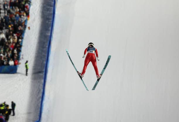 (260207) -- PREDAZZO, Feb. 7, 2026 -- Zeng Ping of China competes during the Ski jumping, Skispringen, Ski, nordisch women s normal hill individual at the Milan-Cortina 2026 Olympic Winter games, Winterspiele,Spiele, Summer games in Predazzo, Italy, Feb. 7, 2026. ) (MICO2026)ITALY-PREDAZZO-OLYMPIC WINTER GAMES-SKI JUMPING-WOMEN S NORMAL HILL INDIVIDUAL HuangxWei 
