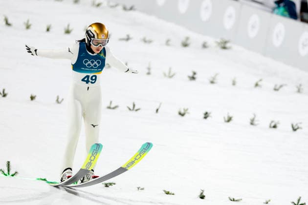 OLYMPICS - Winter Olympic Games, Olympische Spiele, Olympia, OS Milano Cortina 2026 VAL DI FIEMME,ITALY,07.FEB.26 - OLYMPICS, Ski jumping, Skispringen, Ski, nordisch - Winter Olympic Games Milano Cortina 2026, individual, normal hill, women. Image shows Nozomi Maruyama (JPN).  GEPAxpictures xMatthiasxTrinkl