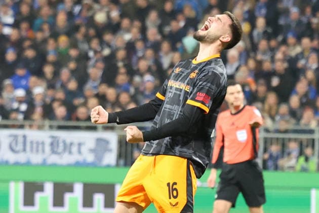 07.02.2026, xrekx, Fussball 2.Bundesliga, SV Darmstadt 98 - 1.FC Kaiserslautern v.l. Atanas Chernev (1.FC Kaiserslautern) enttaeuscht, enttäuscht, schaut enttaeuscht, traurig, frustriert, niedergeschlagen, disappointed, sad, frustrated (DFL DFB REGULATIONS PROHIBIT ANY USE OF PHOTOGRAPHS as IMAGE SEQUENCES and or QUASI-VIDEO) Darmstadt