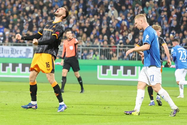 07.02.2026, xrekx, Fussball 2.Bundesliga, SV Darmstadt 98 - 1.FC Kaiserslautern v.l. Atanas Chernev (1.FC Kaiserslautern) enttaeuscht, enttäuscht, schaut enttaeuscht, traurig, frustriert, niedergeschlagen, disappointed, sad, frustrated (DFL DFB REGULATIONS PROHIBIT ANY USE OF PHOTOGRAPHS as IMAGE SEQUENCES and or QUASI-VIDEO) Darmstadt