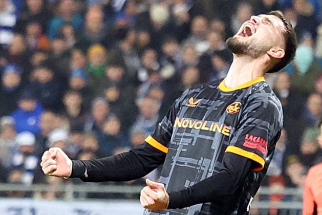 07.02.2026, xrekx, Fussball 2.Bundesliga, SV Darmstadt 98 - 1.FC Kaiserslautern v.l. Atanas Chernev (1.FC Kaiserslautern) enttaeuscht, enttäuscht, schaut enttaeuscht, traurig, frustriert, niedergeschlagen, disappointed, sad, frustrated (DFL DFB REGULATIONS PROHIBIT ANY USE OF PHOTOGRAPHS as IMAGE SEQUENCES and or QUASI-VIDEO) Darmstadt