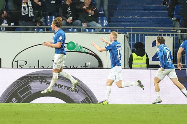 07.02.2026, xrekx, Fussball 2.Bundesliga, SV Darmstadt 98 - 1.FC Kaiserslautern v.l. Torjubel nach dem Tor zum celebrating the goal celebrate 2:0 durch Fynn Lakenmacher (SV Darmstadt 98) (DFL DFB REGULATIONS PROHIBIT ANY USE OF PHOTOGRAPHS as IMAGE SEQUENCES and or QUASI-VIDEO) Darmstadt