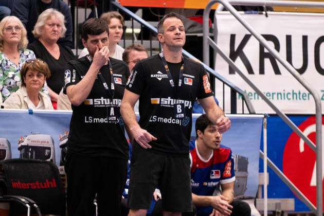 Matthias Flohr, (HBW Balingen Weilstetten, Trainer), voll dabei HBW Balingen Weilstetten vs. 1. VFL Potsdam, Handball, 2. Bundesliga, 18. Spieltag, Saison 2025 2026, 07.02.2026 Eibner-Pressefoto Andreas Ulmer HBW Balingen Weilstetten vs. 1. VFL Potsdam, Handball, 2. Bundesliga, 18. Spieltag, Saison 2025 2026, 07.02.2026 Balingen Copyright: xEibner-Pressefoto AndreasxUlmerx EP_AUR