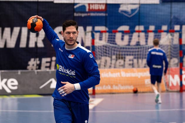 Csaba Leimeter (HBW Balingen Weilstetten, 55), beim Warmmachen, HBW Balingen Weilstetten vs. 1. VFL Potsdam, Handball, 2. Bundesliga, 18. Spieltag, Saison 2025 2026, 07.02.2026 Eibner-Pressefoto Andreas Ulmer HBW Balingen Weilstetten vs. 1. VFL Potsdam, Handball, 2. Bundesliga, 18. Spieltag, Saison 2025 2026, 07.02.2026 Balingen Copyright: xEibner-Pressefoto AndreasxUlmerx EP_AUR