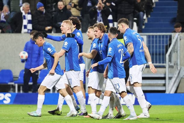 07.02.2026, xtvx, Fussball 2.Bundesliga, SV Darmstadt 98 - 1.FC Kaiserslautern v.l. Goal scored, Tor zum 2:0 Fynn Lakenmacher (SV Darmstadt 98) Maxwell Gyamfi (1. FC Kaiserslautern) Torjubel, Goal celebration, celebrate the goal, celebrates scoring (DFL DFB REGULATIONS PROHIBIT ANY USE OF PHOTOGRAPHS as IMAGE SEQUENCES and or QUASI-VIDEO) Darmstadt
