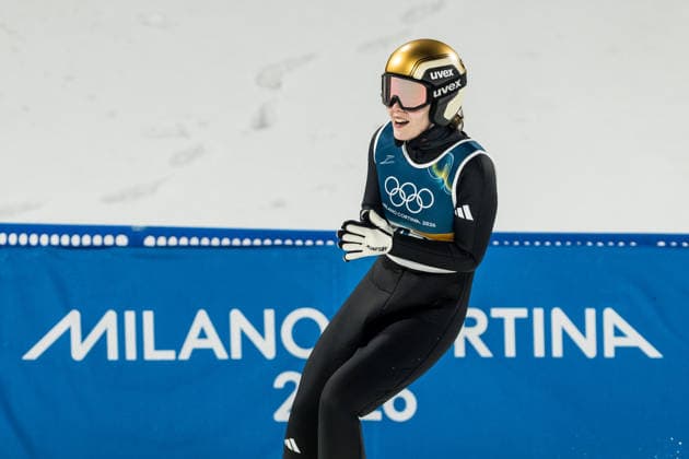 PREDAZZO, ITALY - FEBRUARY 7: Anna Odine Stroem (Norway) during the Ski jumping, Skispringen, Ski, nordisch Women s Normal Hill Individual at the Milano Cortina 2026 Olympics at Predazzo Ski Jumping Stadium on day 2 of the Milano Cortina 2026 Olympics on February 7, 2026 in Predazzo, Italy. Editorial use only. Trentino-Suedtirol Italy Copyright: xSteffiexWunderlx