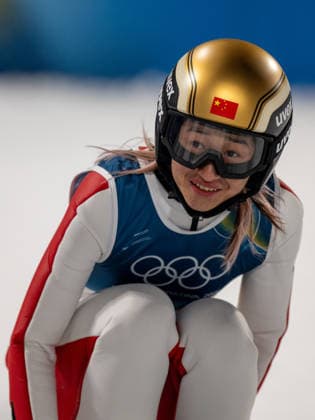OLYMPICS - Winter Olympic Games, Olympische Spiele, Olympia, OS Milano Cortina 2026 VAL DI FIEMME,ITALY,07.FEB.26 - OLYMPICS, Ski jumping, Skispringen, Ski, nordisch - Winter Olympic Games Milano Cortina 2026, individual, normal hill, women. Image shows Ping Zeng (CHN).  GEPAxpictures xOliverxLerch