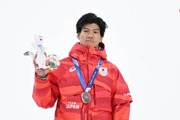 Ryoma Kimata (JPN), FEBRUARY 7, 2026 - Snowboarding : Men s Big Air Medal ceremony during the Milano Cortina 2026 Olympic Winter games, Winterspiele,Spiele, Summer games at Livigno Snow Park in Livigno, Italy.  aflo_318849115