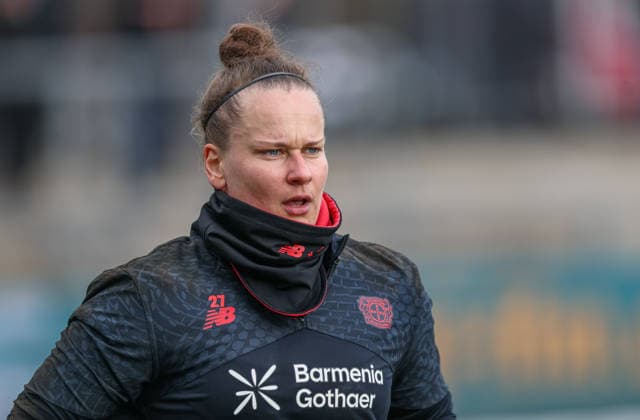 GER, Frankfurt, Eintracht Frankfurt vs Bayer 04 Leverkusen, Google Pixel Bundesliga, Fussball, DFB, Spielzeit 2024 2026, Stadion am Bretanobad, 17. Spieltag im Bild: Friederike Repohl (Bayer Leverkusen Frauen 27) DFB DFL REGULATIONS PROHIBIT ANY USE OF PHOTOGRAPHS AS IMAGE SEQUENCES AND OR QUASI-VIDEO, 07.02.2026 Copyright: HMBxMedia HendrikxHamelau