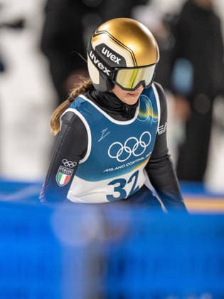 OLYMPICS - Winter Olympic Games, Olympische Spiele, Olympia, OS Milano Cortina 2026 VAL DI FIEMME,ITALY,07.FEB.26 - OLYMPICS, Ski jumping, Skispringen, Ski, nordisch - Winter Olympic Games Milano Cortina 2026, individual, normal hill, women. Image shows Annika Sieff (ITA).  GEPAxpictures xOliverxLerch