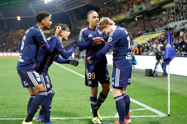 FC Nantes v Olympique Lyonnais - Ligue 1 McDonald s 2025 2026 16 ABNER VINICIUS (ol) - 99 Noah NARTEY (ol) - 17 Afonso MOREIRA (ol) - 10 Pavel SULC (ol) during the Ligue 1 McDonald s match between Nantes and Lyon at Stade de la Beaujoire on February 7, 2026 in Nantes, France. Nantes France  Copyright: xFEPx 776348277