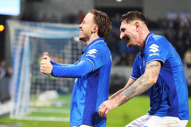 07.02.2026, xtvx, Fussball 2.Bundesliga, SV Darmstadt 98 - 1.FC Kaiserslautern v.l. Goal scored, Tor zum 4:0 Luca Marseiler (SV Darmstadt 98) Torjubel, Goal celebration, celebrate the goal, celebrates scoring Luca Marseiler (SV Darmstadt 98) Matej Maglica (SV Darmstadt 98) (DFL DFB REGULATIONS PROHIBIT ANY USE OF PHOTOGRAPHS as IMAGE SEQUENCES and or QUASI-VIDEO) Darmstadt