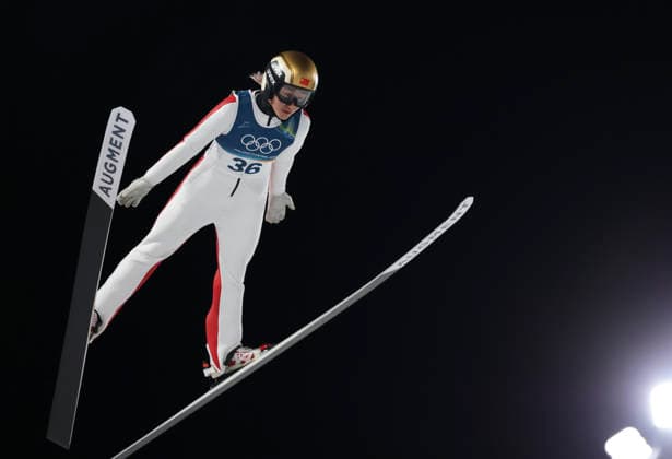 (260207) -- PREDAZZO, Feb. 7, 2026 -- Zeng Ping of China competes during the first round of the Ski jumping, Skispringen, Ski, nordisch women s normal hill individual at the Milan-Cortina 2026 Olympic Winter games, Winterspiele,Spiele, Summer games in Predazzo, Italy, Feb. 7, 2026. ) (MICO2026)ITALY-PREDAZZO-OLYMPIC WINTER GAMES-SKI JUMPING-WOMEN S NORMAL HILL INDIVIDUAL HuangxWei 