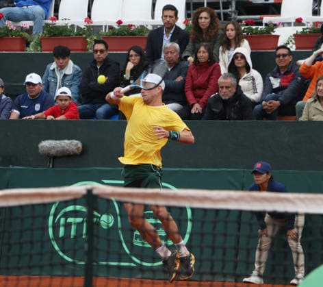 COPA DAVIS ECUADOR VS AUSTRALIA 2 Quito, sabado 7de febrero del 2026 Copa Davis, primera ronda de clasificacion entre Ecuador vs. Australia, en el Quito Tenis Golf Club. AndrÃ s Andrade (ECU) VS James Duckworth (AUS ) Fotos : API Rolando Enriquez Quito Pichincha Ecuador Copyright: xROLANDOxENRIQUEZx