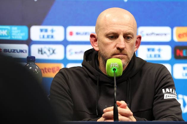 07.02.2026, xrekx, Fussball 2.Bundesliga, SV Darmstadt 98 - 1.FC Kaiserslautern v.l. Pressekonferenz Torsten Lieberknecht Trainer (1.FC Kaiserslautern) (DFL DFB REGULATIONS PROHIBIT ANY USE OF PHOTOGRAPHS as IMAGE SEQUENCES and or QUASI-VIDEO) Darmstadt