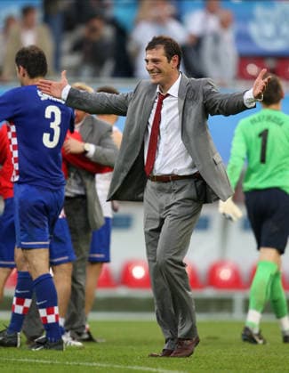 Croatia V Germany, UEFA EURO, EM, Europameisterschaft,Fussball 2008 Group B Slaven Bilic of Croatia celebrates after winning the UEFA Euro 2008 Group B match between Croatia and Germany at Worthersee Stadion on June 12, 2008 in Klagenfurt, Austria. Klagenfurt Worthersee Stadion Austria Austria Copyright: xAllstarxPicturexLibraryxLtdx
