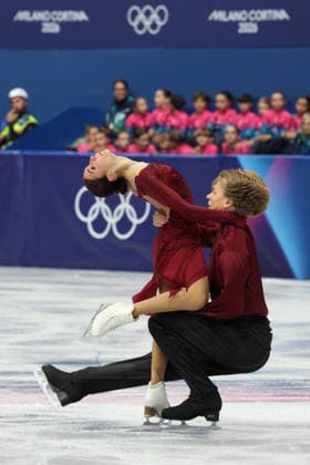 February 7, 2026, Milan, Lombardy, Italy: DIANA DAVIS and GLEB SMOKIN of Team Georgia perform their Ice Dance Free Dance in the Figure skating, Eiskunstlauf Team Event at the Milano Cortina 2026 Winter Olympic Games, Olympische Spiele, Olympia, OS Milan Italy - ZUMAc179 20260207_oly_c179_158 Copyright: xMickaelxChavetx