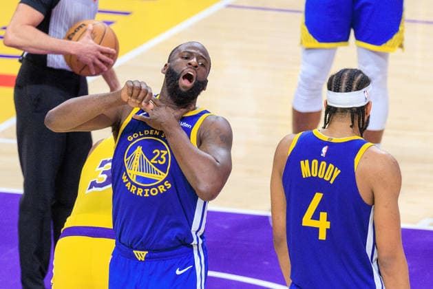 February 7, 2026, Los Angeles, California, USA: Draymond Green 23 of the Golden State Warriors reacts after being called for a 5th foul in a regular season NBA, Basketball Herren, USA game against the Los Angeles Lakers on Saturday February 7, 2026 at Crypto.com Arena in Los Angeles, California. JAVIER ROJAS PI. Lakers defet Warriors, 105-99. JAVIER ROJAS PI Lakers Vs. Warriors  - ZUMAp124 20260207_zaa_p124_021 Copyright: xJavierxRojasx