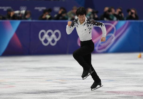 260207 -- MILAN, Feb. 7, 2026 -- Kagiyama Yuma of Japan competes during the short program of men single skating for Figure skating, Eiskunstlauf team event at the Milan-Cortina 2026 Olympic Winter games, Winterspiele,Spiele, Summer games in Milan, Italy, Feb. 7, 2026. MICO2026ITALY-MILAN-OLYMPIC WINTER GAMES-FIGURE SKATING TEAM EVENT-MEN SINGLE SKATING-SHORT PROGRAM ChengxMin  (MICO2026)ITALY-MILAN-OLYMPIC WINTER GAMES-FIGURE SKATING TEAM EVENT-MEN SINGLE SKATING-SHORT PROGRAM IMAGO ChengxMin  imago images 0847041767