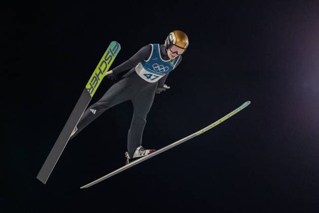 (260208) -- PREDAZZO, Feb. 8, 2026 -- Anna Odine Stroem of Norway competes during the Ski jumping, Skispringen, Ski, nordisch Women s Normal Hill Individual of the 2026 Milan-Cortina Winter Olympics in Predazzo, Italy, Feb. 7, 2026. ) (MICO2026)ITALY-MILAN-OLYMPIC Winter games, Winterspiele,Spiele, Summer games SKI JUMPING-WOMEN S NORMAL HILL INDIVIDUAL HuangxWei 