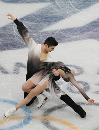 (260208) -- MILAN, Feb. 8, 2026 -- Marjorie Lajoie (front) Zachary Lagha of Canada perform during the free dance of ice dance skating for Figure skating, Eiskunstlauf team event at the Milan-Cortina 2026 Olympic Winter games, Winterspiele,Spiele, Summer games in Milan, Italy, Feb. 7, 2026. ) (MICO2026)ITALY-MILAN-OLYMPIC WINTER GAMES-FIGURE SKATING TEAM EVENT-ICE DANCE-FREE DANCE XuexYuge 