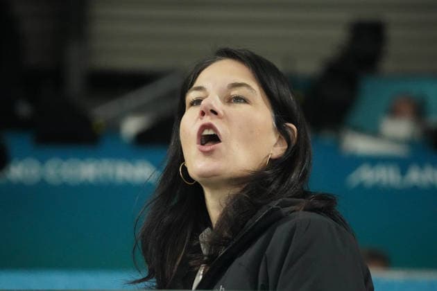Milano Cortina, 2026 , Winter Olympic Games, Olympische Spiele, Olympia, OS Olympische Winter-Olympische spiele 2026 , Eishockey Frauen, Women s Preliminary Round Deutschland. Japan, Germany-Japan, Milano, Ice hockey, Eishockey Arena Rho Annalena Baerbock Deutschland, Politikerin, Photocopyright Gladys Chai von der Laage *** Milano Cortina, 2026 , Winter Olympic Games, Winter Olympic Games 2026 , Ice Hockey Women, Women s Preliminary Round Germany Japan, Germany Japan, Milano, Ice Hockey Arena Rho Annalena Baerbock Germany, Politician, Photocopyright Gladys Chai von der Laage