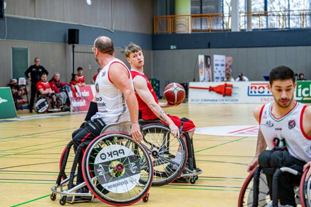 IWBF ChampionsCup; RBC Köln 99ers - BBK Bidaideak Bilbao, 08.02.26 Jack Long (Köln 99ers, 11), Asier Garcia (BBK Bidaideak Bilbao, 13), Pablo Lavandeira (BBK Bidaideak Bilbao, 21) IWBF ChampionsCup; RBC Köln 99ers - BBK Bidaideak Bilbao: Wetzlar, 08.02.26 Copyright: xBEAUTIFULxSPORTS Roeczeyx