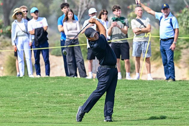 QATAR MASTERS 2026-GOLF TOURNAMENT FINAL ROUND Patrick Reed of the United States in action during round four of the Qatar Masters 2026 golf tournament at the Doha Golf Club in Doha, Qatar, on February 8, 2026. DOHA Qatar Copyright: xNOUSHADx