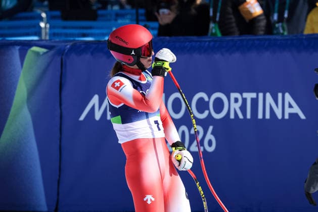 Malorie Blanc (SUI) during the Olympic Winter games, Winterspiele,Spiele, Summer games Milano-Cortina 2026, Alpine Skiing Women s Downhill on February 08, 2026 at Tofane Alpine Skiing Centre in Cortina d Ampezzo, Italy  Copyright: xLucianoxMariaxBisi IPAxSportx xipa-agency.netx xx IPA_71120118 IPA_Agency_IPA71120118