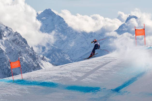 260208 Breezy Johnson of USA competes in women s alpine skiing downhill during day 2 of the 2026 Winter Olympics on February 8, 2026 in Cortina. Photo: Joel Marklund BILDBYRAN kod JM JM0784 bbeng alpint alpine skiing Olympic Games, Olympische Spiele, Olympia, OS olympics winter olympics os ol olympiska spel vinter-os olympiske leker milano cortina 2026 milan cortina 2026 milano cortina 2026 olympic games milano cortina 2026 winter olympic games milano cortina-os milano cortina-ol vinter-ol störtlopp downhill dam *** 260208 Breezy Johnson of USA competes in women s alpine skiing downhill during day 2 of the 2026 Winter Olympics on February 8, 2026 in Cortina Photo Joel Marklund BILDBYRAN kod JM JM0784 bbeng alpine alpine skiing olympic games olympics winter olympics os ol olympiska spel vinter os olympiske leker milano cortina 2026 milan cortina 2026 milano cortina 2026 olympic games milano cortina 2026 winter olympic games milano cortina os milano cortina ol vinter ol störtlopp downhill dam  Copyright: JOELxMARKLUND BB260208JM012