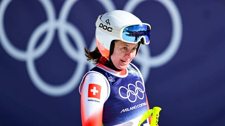 OLYMPICS - Winter Olympic Games, Olympische Spiele, Olympia, OS Milano Cortina 2026 CORTINA D AMPEZZO,ITALY,08.FEB.26 - OLYMPICS, ALPINE SKIING - Winter Olympic Games Milano Cortina 2026, downhill, women. Image shows Janine Schmitt (SUI).  GEPAxpictures xAlexanderxSolc